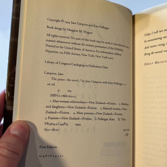 The Piano: A Novel by Jane Campion and Kate Pullinger. - Picture 5 of 7